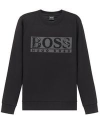 BOSS - Logo Detail Sweater - Lyst