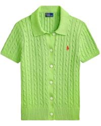 Polo Ralph Lauren - Cable-Knit Button-Up Cardigan - Lyst