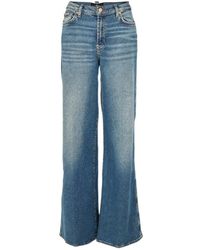 7 For All Mankind - Lotta Wide Leg Jeans - Lyst