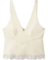 Stella McCartney - Lace V-Neck Top - Lyst