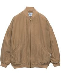 Prada - Old Silk Bomber Jacket - Lyst