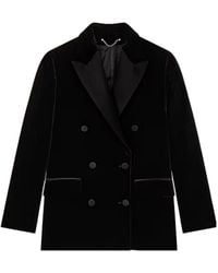 Golden Goose - Double Breasted Velvet Blazer - Lyst