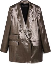 Max Mara - Double-Breasted Long-Sleeved Jacket - Lyst