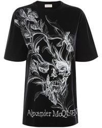 McQueen - T-Shirt With Round Neck And Short Sleeves - Lyst