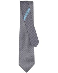 Ferragamo - Gancini Square Print Silk Tie - Lyst