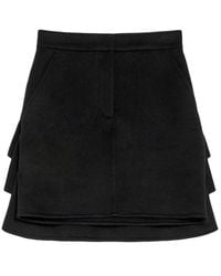 Max Mara - Ruffle Detailed Mini Skirt - Lyst