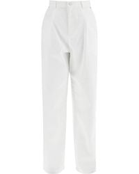 Moschino - Logo Patch Wide-Leg Pants - Lyst