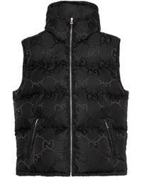 Gucci Black Down GG Vest for Men | Lyst