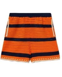 La DoubleJ - Short En Crochet À Rayures - Lyst