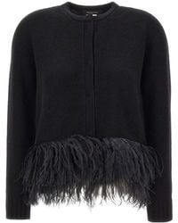 Fabiana Filippi - Feather-Trim Cardigan - Lyst