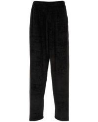 Balenciaga - Velvet-Effect Elastic Waist Trousers - Lyst
