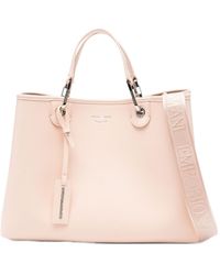 Emporio Armani - Myea Logo Debossed Medium Tote Bag - Lyst