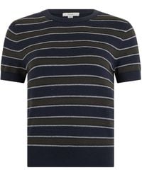 Vince - Striped Short-Sleeve T-Shirt - Lyst