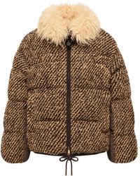 Moncler - Dynamique Bouclé Short Down Jacket - Lyst