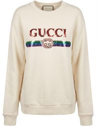 Gucci - Sequin Logo Sweatshirt - Lyst