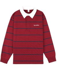 Sporty & Rich - Striped Long-Sleeve Polo Shirt - Lyst