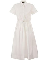 Fabiana Filippi - Short-Sleeved Polo-Collar Dress - Lyst