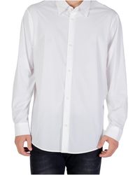 ARMANI EXCHANGE - Long Sleeve Buttoned Shirt - Lyst