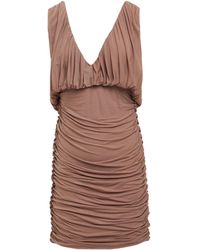 Saint Laurent - Deep V Neckline Dress - Lyst
