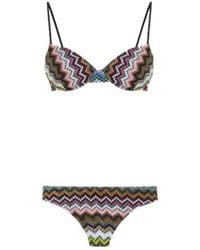 Missoni - Pixelated Zigzag Balconette Bikini - Lyst