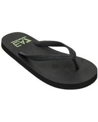 EA7 - Logo Details, Flip-Flops - Lyst