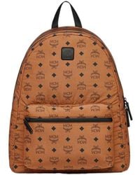 MCM - Logo Printed Backpack - Lyst