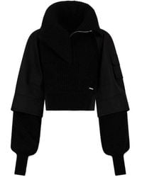 DSquared² - Ribbed Zip-Up Cropped Jacket - Lyst