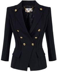 Elisabetta Franchi - Double-Breasted Jacket - Lyst