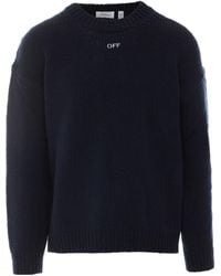 Off-White c/o Virgil Abloh - Arrow Crewneck Knitted Sweater - Lyst