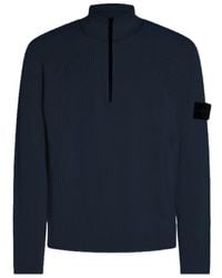 Stone Island - Logo Patch High Neck Sweater - Lyst