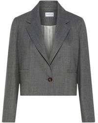Marella - Cropped Gabardine Blazer - Lyst
