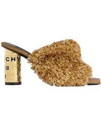 Givenchy - Tape Heeled Mules With Raffia-Effect Fringes - Lyst