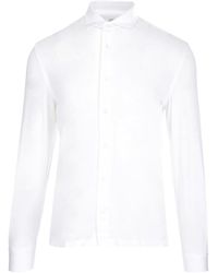 Barba Napoli - Long-Sleeved Curved Hem Shirt - Lyst