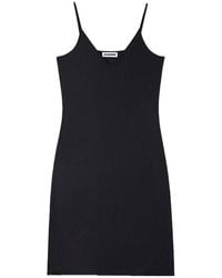 Jil Sander - V-Neck Sleeveless Slip Mini Dress - Lyst