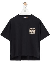 Loewe - Anagram Crochet Embroidered Crewneck T-Shirt - Lyst