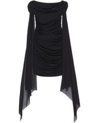 Givenchy - Off-Shoulder Draped Mini Dress - Lyst