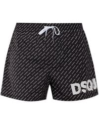 DSquared² - Wide-Leg Swim Shorts - Lyst