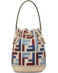 Fendi - Mon Tresor Ff Embroidered Bucket Bag - Lyst