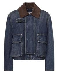 Loewe - Short Denim Parka - Lyst