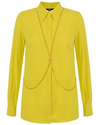 Elisabetta Franchi - Body-Chain Detail Long-Sleeved Shirt - Lyst