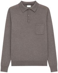 Saint Laurent - Wool Long-Sleeve Polo Sweater - Lyst