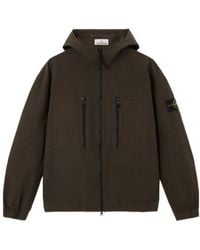 Stone Island - Comfort-Fit Hooded Overshirt With Zip Pockets - Lyst