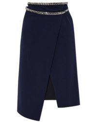 Stella McCartney - Chain-Detailed Midi Skirt - Lyst