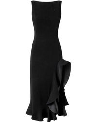 Pinko - Fitted Dress With Flounces - Lyst