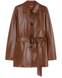 Max Mara - Studio Button-Up Belted Jacket - Lyst