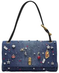 Marc Jacobs - The Trinket Charm Denim Large Dual Bag - Lyst