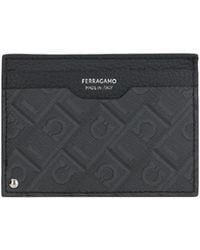 Ferragamo - Ferragamo Monogram Printed Credit Card Holder - Lyst