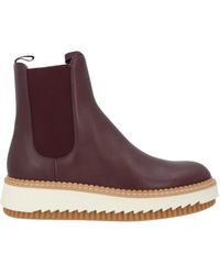 Chloé - Plain Leather Chelsea Boots - Lyst