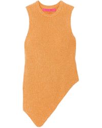 The Elder Statesman - Asymmetrical Ribbed Tank Top - Lyst