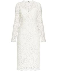 Dolce & Gabbana - Long-Sleeved Lace Dress - Lyst